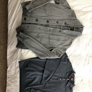 Banana Republic Cardigan & Club Room LS Polo